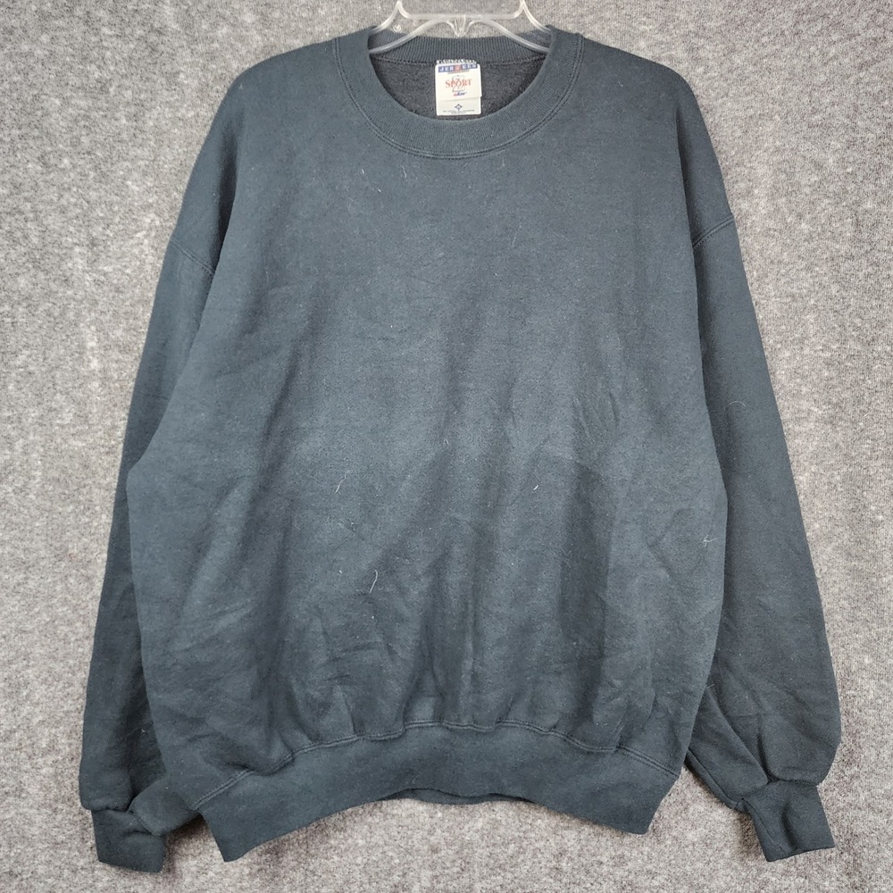 Jerzees Sport Sweatshirt Mens XL Black NuBlend Crewneck Fleece USA‎ Made